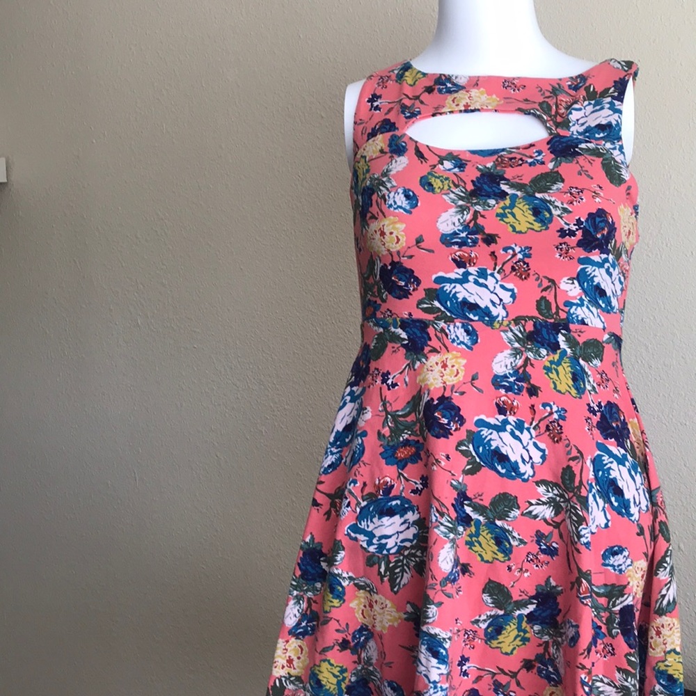 Pink floral dress